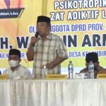 Anggota DPRD Sumut H. Wagirin Arman S.Sos saat sosialisasi Perda. (Foto/Aris Harianto).