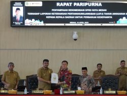 Penyampaian Rekomendasi DPRD Medan Atas LKPj Tahun 2022 Kepala Daerah pada Rapat Paripurna