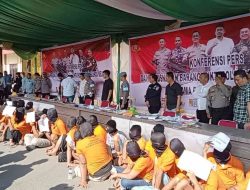 Polres Belawan Paparkan Kasus Geng Motor, Begal, TPPO Hingga Narkoba