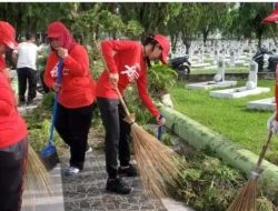 Sambut HDKD ke 78, Rutan Perempuan Medan Bersihkan TMP Bersama Jajaran Kanwil Kumham Sumut