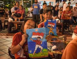 Warnai Beranda Kreatif Medan, Aksi Melukis Kanak-kanak dengan Limbah Plastik