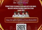 KPU Kota Medan Umumkan Pendaftaran Paslon Walikota dan Wakil Walikota Medan Tahun 2024