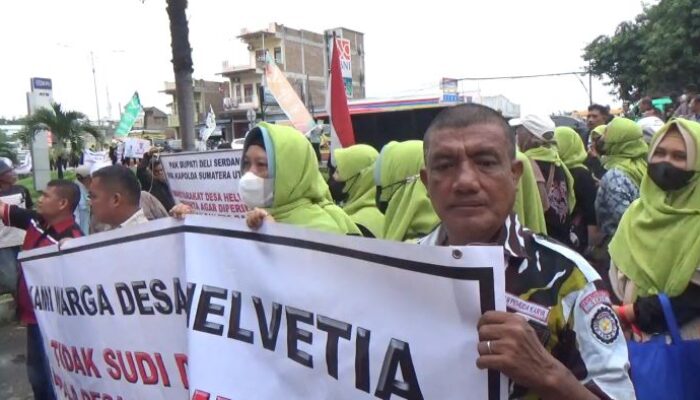 Ratusan Warga Desa Helvetia Tuntut Tes Rambut Kades: Dugaan Kades GL Terlibat Narkoba