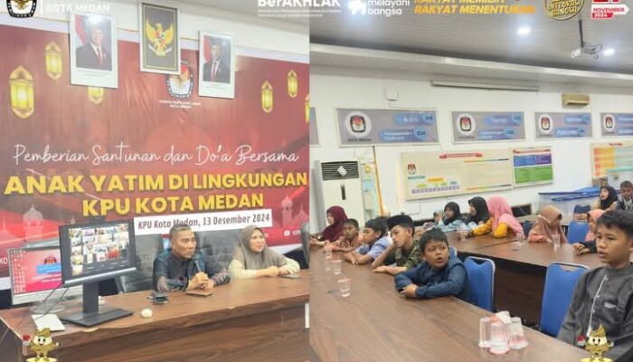 KPU Medan Gelar Doa Bersama, Santuni Anak Yatim dan Fakir Miskin