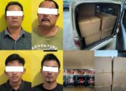 Bongkar Sindikat Rokok Palsu, Polres Labusel Amankan 30 Kotak Rokok dan 4 Pelaku