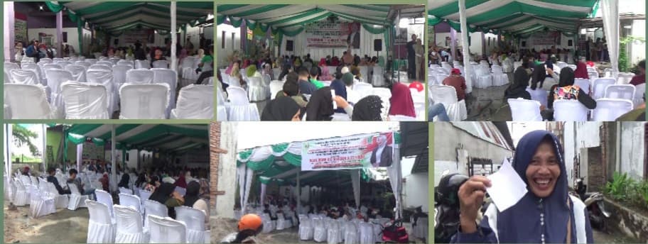 Suasana saat Anggota DPRD Medan dari Fraksi PKB, Roma Uli Silalahi, menyampaikan materi dalam Sosialisasi Peraturan Daerah (Sosperda) Nomor 4 Tahun 2019 tentang Pencegahan dan Peningkatan Kualitas Perumahan Kumuh dan Permukiman Kumuh di Zeze Futsal, Jalan Marelan Raya, Kota Medan, Minggu (23/03/2025). Acara ini dihadiri oleh perwakilan pemerintah Kecamatan Medan Marelan serta sekitar 150 warga. (Foto: Dok. pelitaharian.id).