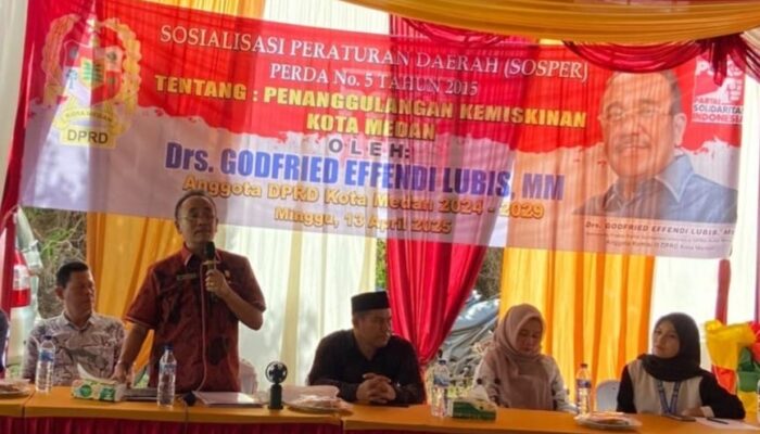 Ribuan Warga Hadiri Sosperda, Godfried Lubis Tegaskan Warga Medan Bisa Berobat Gratis