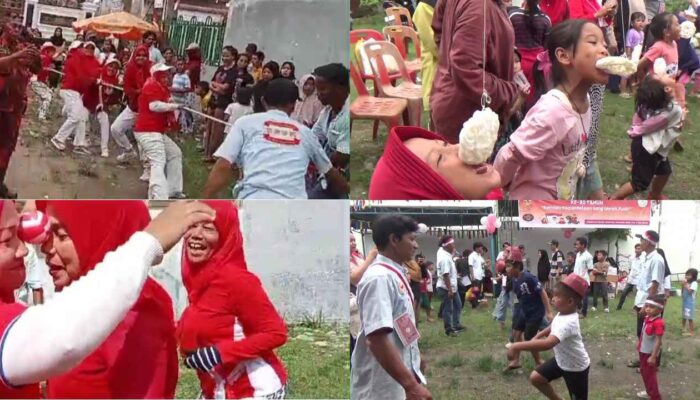 Heboh! Lomba Tarik Tambang Emak-Emak Nyaris Terjungkal, Warga Medan Denai Riuh Rayakan HUT RI ke-80