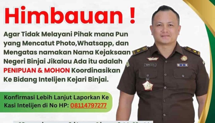 Kejari Binjai Klarifikasi Dugaan Pungli: Tegaskan Tidak Ada Permintaan Uang dari Jaksa