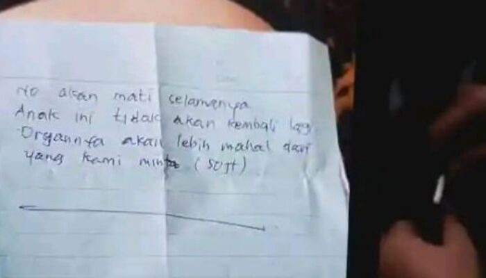 Dugaan Penculikan Anak di Marelan, Pelaku Tinggalkan Surat Permintaan Uang Tebusan