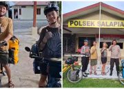 Dua Turis Jerman Gowes dari NTT ke Bukit Lawang, Sempat Bermalam di Polsek Salapian