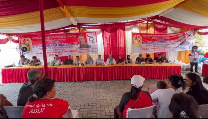 Seribuan Warga Antusias Hadiri Sosialisasi Perda Penanggulangan Kemiskinan Bersama Godfried Effendi Lubis