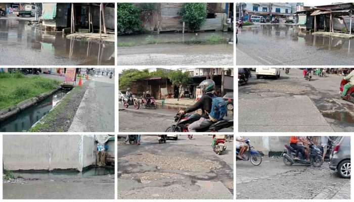 Jalan Rusak dan Drainase Tersumbat di Simpang Kantor, Warga Medan Labuhan Desak Pemko Bertindak
