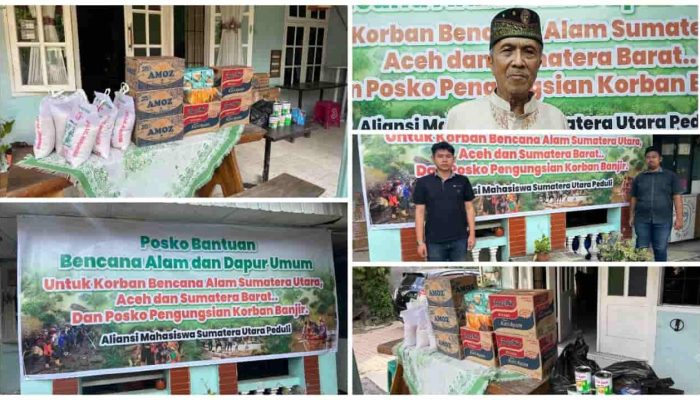 Aliansi Mahasiswa Sumut Peduli Terima Sembako, Siap Salurkan Bantuan Korban Banjir
