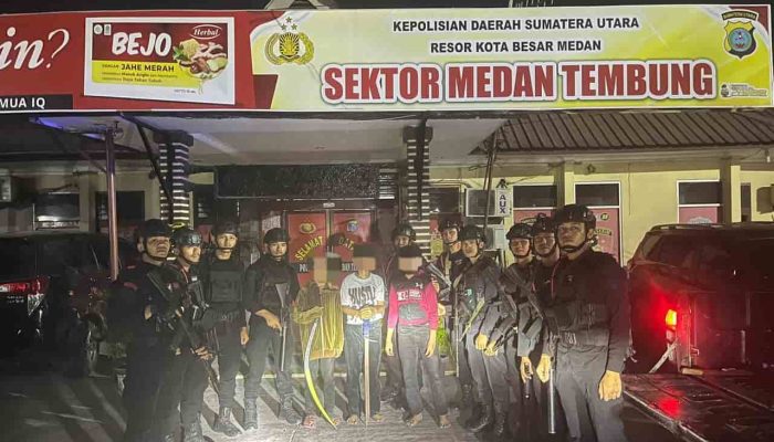 Patroli Tengah Malam Brimob Sumut Berbuah Penindakan, Tawuran dan Balap Liar di Medan Dibubarkan