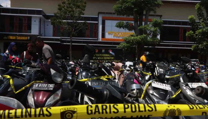 145 Pelaku Kejahatan Jalanan Diamankan, Polrestabes Medan Temukan 136 Kendaraan di Delapan Gudang Penampungan