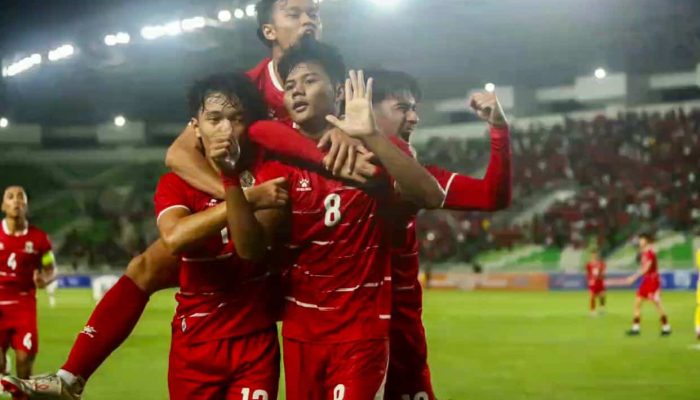Garuda Muda Pimpin Grup A, Indonesia Taklukkan Myanmar 3-0 di Stadion Utama Sumut