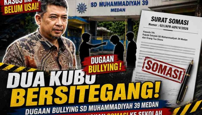 Dugaan Perundungan di SD Muhammadiyah 39 Medan Memanas, Orang Tua Tempuh Jalur Hukum
