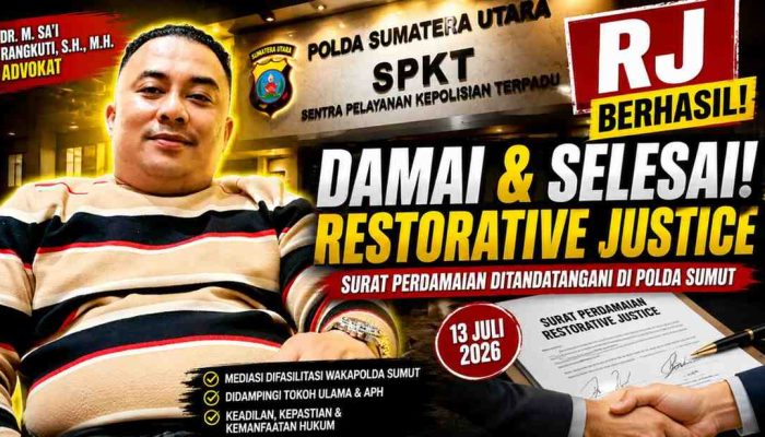 Restorative Justice Berujung Damai, Dr. M. Sa’i Rangkuti Beri Apresiasi kepada Ulama dan Polda Sumut