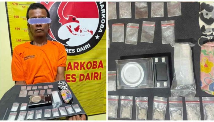 Polres Dairi Amankan Pria Bawa 13,25 Gram Sabu, Polisi Dalami Asal Barang