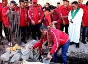 Kantor DPC PDI Perjuangan Samosir Mulai Dibangun, Wong Chun Sen Hadiri Peletakan Batu Pertama